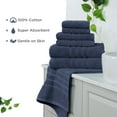 thumbnail image 5 of Martex 6-Piece Towel Set | 100% Cotton Soft & Absorbent Bath Towels | Estate Blue, 5 of 10