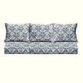 thumbnail image 2 of Sunbrella Rainford II Indigo/ Cream Indoor/Outdoor Corded Pillow and Cushion Sofa Set, 2 of 3