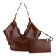 thumbnail image 1 of Bolso Gran Tamaño Hobo Holgado Hombro para Mujer Cierre Broche Cuero PU, 1 of 9