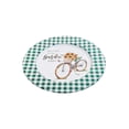 thumbnail image 3 of Juego 6 Platos Galerias El Triunfo Metal Cuadros Verde Blancos Bicicleta Con Flores 33cm, 3 of 4