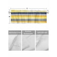thumbnail image 4 of Valances for Windows Abstract Stripe Rod Pocket Cafe Window Treatments Valance Curtains for Kitchen Bathroom Laundry Basement Windows 42"x18", 4 of 9