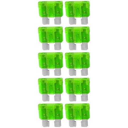 1/4 Inches 10 Fuses - Atc Fuse 30 Amp; 10 Pack Blister; Audiopipe