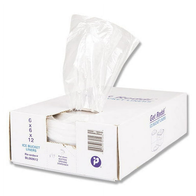 Ice Bucket Liner Bags, 3 qt, 0.5 mil, 6 Ice Bucket Liner Bags, 3 qt, 0.5 mil, 6