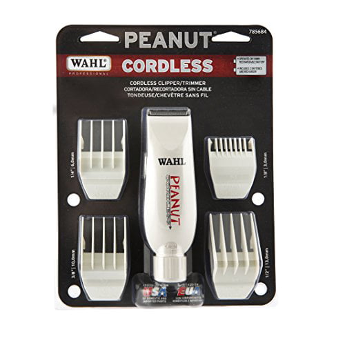 Wahl Professional Peanut Cordless Clipper/Trimmer White - Great On-the-Go Trimmer for Barbers and Stylists - Powerful Rotary - Walmart.com