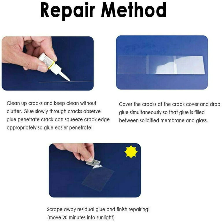 5-Pack Auto Glass Nano Repair Fluid Car Windshield Resin Crack Tool Kit  Crack US