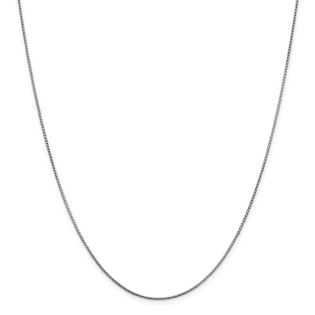 925 Sterling Silver 1mm Round Franco Chain 16 Inch