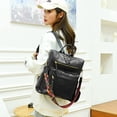 thumbnail image 2 of LHSHID Women PU Leather Backpack Fashion Rucksack New Designer Shoulder Bag Large Capacity Travel Backpacks School Bags Mochila Mujer, 2 of 6