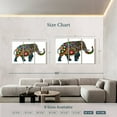 thumbnail image 4 of Elephant Stock Floral Doodle Elephant Wall Art - Horizontal Multi Panel Canvas - Living Room Wall Decor - Animal Multi Panel - Red And White Decor - 65" x 42", 4 of 8