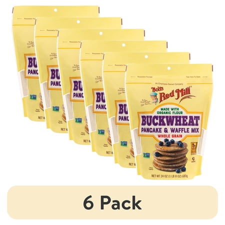 (6 pack) Bob s Red Mill Pancake & Waffle Mix Buckwheat 24 oz