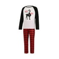 thumbnail image 2 of Family Matching Pajamas Set, Christmas Reindeer Raglan Tops and Plaid Trousers, 2 of 8