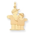 thumbnail image 2 of Gold Time Big Boy and Little Boy Engravable Bracelet Charms, 14k, Gold, 2 of 4