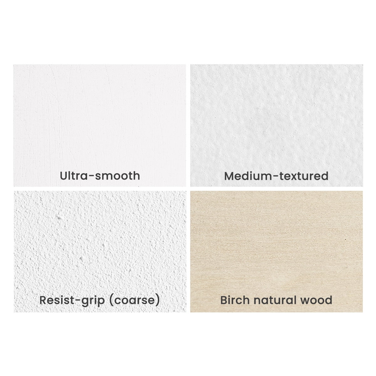 Da Vinci Pro Medium Textured Gesso Panel - 8x8"  - 6 Pack - 2" Depth Wood Panels for Painting - Accepts Mediums like Canvas - For Oils, Acrylics, Mixed Media, Pastels & Drawing Sticks