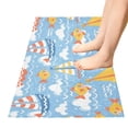 Boat and Fish and Cloud Bath Mat 39x20 Inch Soft Absorbent Non-Slip ...