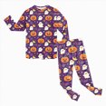 thumbnail image 5 of Futezty Toddler Boys Girls Pajamas Sets Halloween Pattern Kids 2 Piece Pj's Long Sleeve Crew Neck Tops and Pants Clothes Set Night Sleepwear 2T-9T, 5 of 7