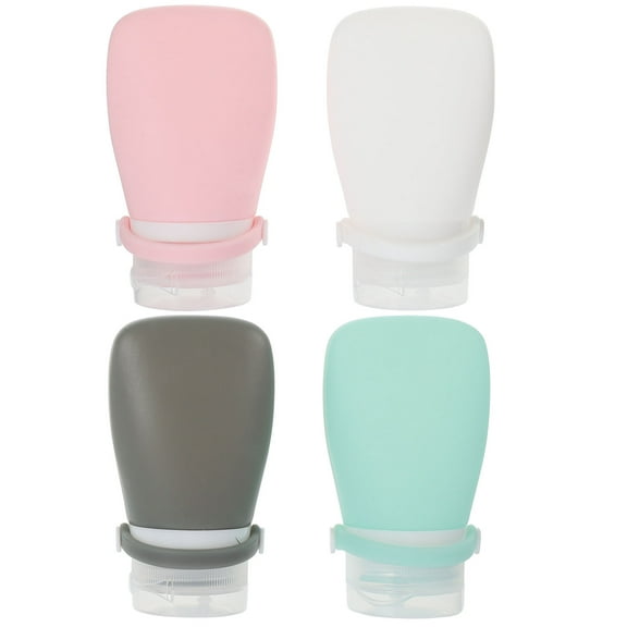 FUEENIRVA Travel Sauce Container Squeeze Bottle Pink 4Pcs