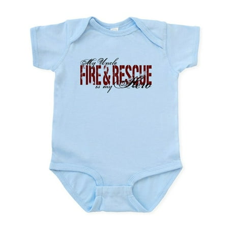 

CafePress - Uncle My Hero Fire & Rescue Infant Bodysuit - Baby Light Bodysuit Size Newborn - 24 Months