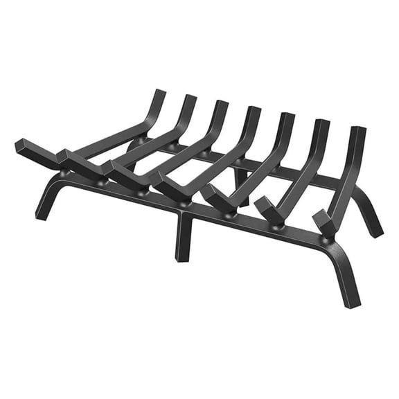 Fireplace Grate 24 Inch Heavy Duty Wrought Iron Fireplace Log Grate, 3/4" Bar Fire Grates, Firewood Log Burning Rack for Outdoor Wood Stove Pit & Fireplace Log Holder Indoor