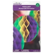 Way To Celebrate Mardi Gras Honeycomb Decoration