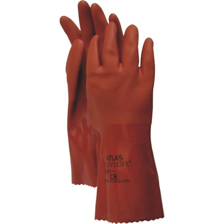 Atlas Glove 8620XXL XXL Orange Vinyl Gloves