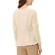 thumbnail image 3 of BLUSA DE CHIFFON ELEGANTE PARA MUJER CON ESCOTE EN FORMA DE LLAVE Y MANGAS DE PATCHWORK L APRICOT, 3 of 6