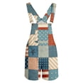 thumbnail image 6 of Little Boys 4th of July Patriotic Outfit Star Striped American Flag Denim Bib Shorts Casual Jean Romper Jumpsuit Daily Holiday Wear, 6 of 6