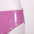 thumbnail image 7 of Alvivi Women's PU Leather Booty Shorts Low Rise Festival Dance Dance Bottoms Latex Briefs Panties Hot Pink S, 7 of 7