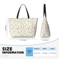 thumbnail image 4 of Yiaed Vintage flowers Print Large Capacity Beach Travel Bag - Waterproof Zipper Vacation Tote for Sandproof Storage, and Camping, 4 of 7