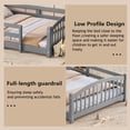 thumbnail image 6 of Harper & Bright Designs Twin Montessori Floor Bed with Safety Guardrails, Solid Wood Floor Bed with Fence for Girls and Boys Bedroom, Gray, 6 of 13