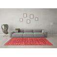 thumbnail image 3 of Ahgly Company Indoor Square Oriental Red Industrial Area Rugs, 4' Square, 3 of 4