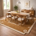 thumbnail image 3 of Geometric Mustard Wool Rug 11x13 – Tufted Rectangle Area Carpet | Bedroom, Living Room, Kids Room Floor Accent Rug, 3 of 8