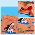 thumbnail image 5 of HWJAD Little Boys Soft 100% Cotton Boxer Briefs Toddler Kids Underwear 2-10 Year Panties Shark 3 Pack, 5 of 6