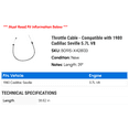 thumbnail image 2 of Throttle Cable - Compatible with 1980 Cadillac Seville 5.7L V8, 2 of 2