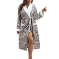 thumbnail image 4 of Biekopu Female Nightwear, Cartoon Patterns Print O-Neck Long Sleeve Jumpsuit, 4 of 9