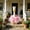 Pink, variant on CaiTeLin Summer Goose Outfit Durable Construction, Suitable 23 Inch Tall Porch Cement Statue, Cute Dress Costume For Outdoor Decor Yard Garden Display