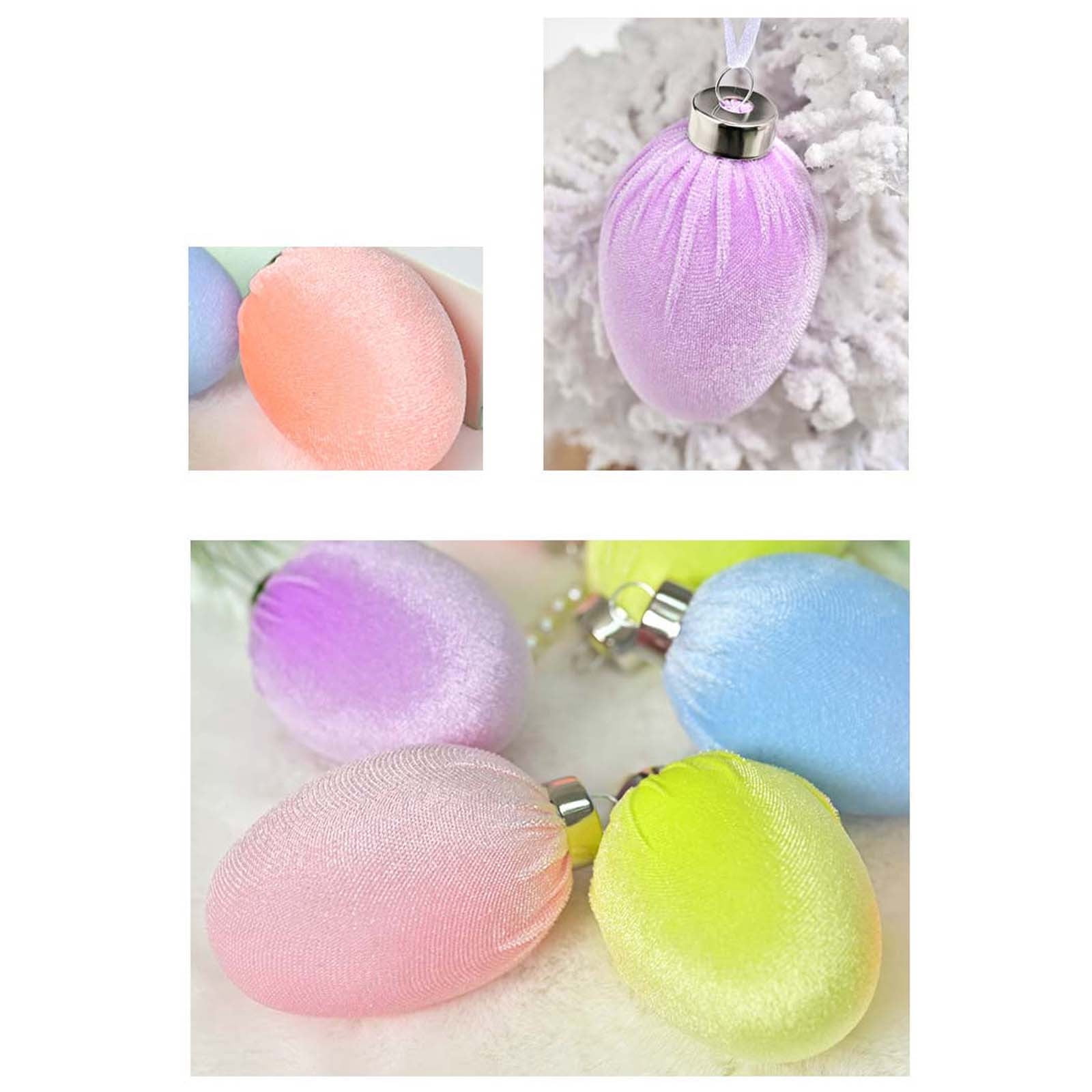 12-Pack Velvet-Touch Plastic Easter Eggs for Ki-ds - Easter Basket Fillers, Egg Hunt & Party Decorations - Chi-ld-Safe Easter Decor, Pastel Colors