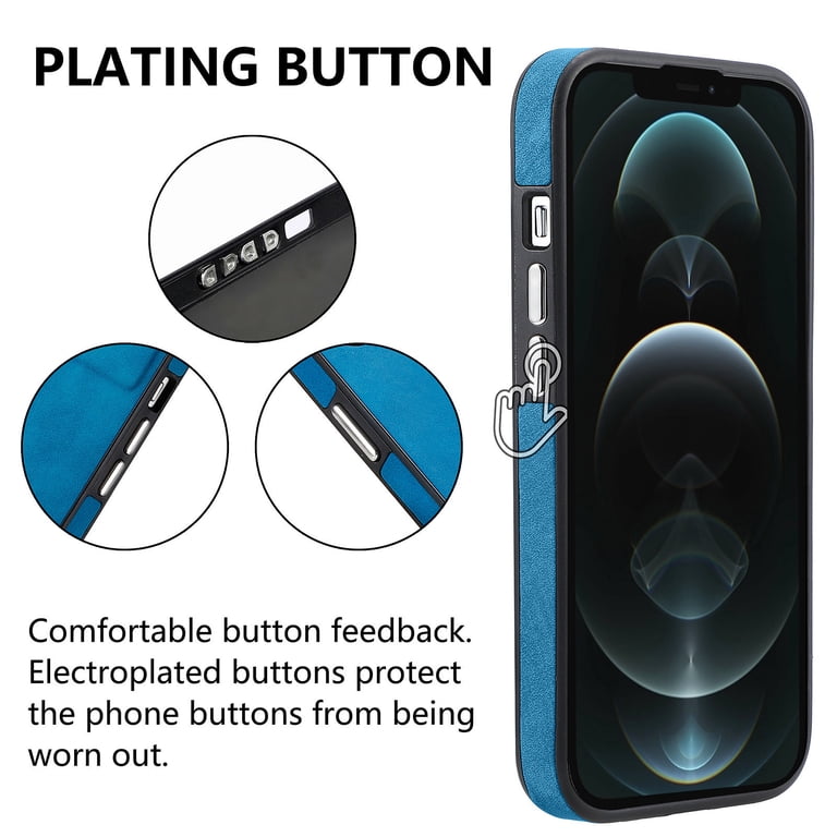 TECH CIRCLE Case for iPhone 12 Pro Max, [Built-in 2 Micro-SIM Card