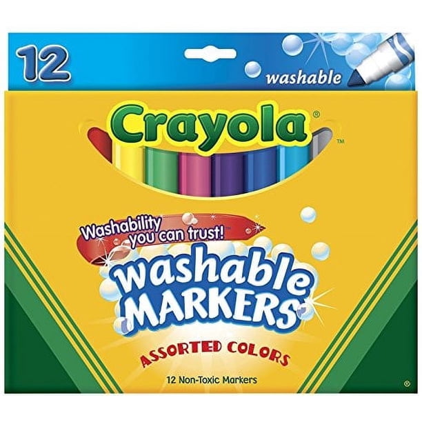 Rotuladores Crayola, lavables, 12 colores, de línea ancha