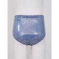 thumbnail image 4 of Runhomal Kids Girls Sparkle Metallic Dance Briefs Gymnastics Tumbling Athletic Bottom Cheerleading Blue 150, 4 of 7