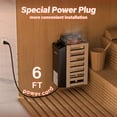 thumbnail image 3 of Calefactor para sauna Mangoct 2 kW 110 V con temporizador para habitación pequeña, 3 of 7