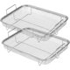 thumbnail image 1 of Cesta para freidora para horno, cesta para parrilla de acero inoxidable, cesta de malla antiadherente, rejilla de alambre para bandeja de freidora R plateada, 1 of 5