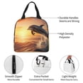 thumbnail image 2 of Kdxio Sunset Dancing Dolphin A Print Insulated Lunch Bag,Reusable Tote Lunch Box for Women Men,Leakproof Cooler Lunch Bags for Work Office Travel Picnic, 2 of 6
