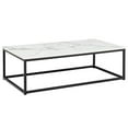 thumbnail image 2 of UNIE Faux Marble Coffee Table Modern Rectangle Coffee Table Water Resistant for Living Room Accent Furniture Beside Sofa (B), 2 of 5