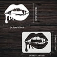 thumbnail image 2 of Plantillas de labios sangrantes de vampiro, plantillas grandes de dibujo y pintura de 11,7 x 8,3 pulgadas, reutilizables, de Mylar., 2 of 7