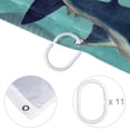 thumbnail image 4 of Shark Waterproof Shower Curtain Set with Hooks, Printed Bathroom Decoration - Shower Curtain Sets and Curtain Sets with Stunning Designs for Your Bathroom Décor, 4 of 5