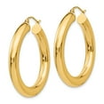 thumbnail image 2 of Primal Gold 14 Karat Yellow Gold 5mm Tube Hoop Earrings, 2 of 5