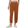 thumbnail image 6 of Asklazy Womens Loose Wide Leg Pants Casual Elastic Waisted Casual Pants with Pockets, 6 of 13