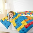 thumbnail image 4 of jejeloiu Game Gaming Bedding Comforter Set,3D Building Blocks Twin Comforter Sets,Cartoon Toy Brick Bedding Set For Boys Teens,Breathable Home Decor Reversible,2 Pieces, 4 of 8
