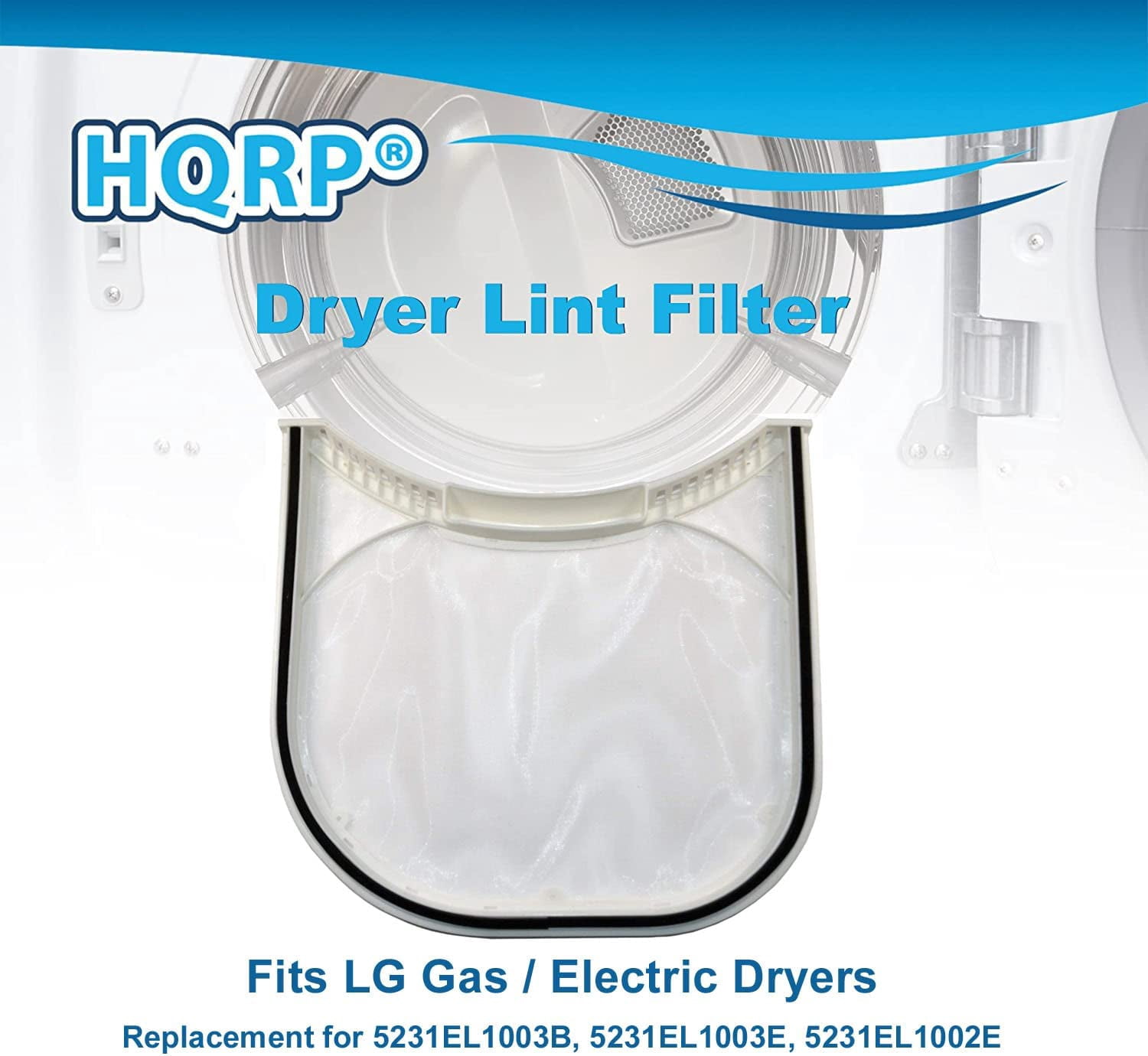 HQRP 2-Pack Dryer Lint Filter for LG 5231EL1003B, 5231EL1002E, 5231EL1003E Replacement