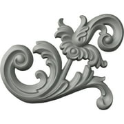 Ekena Millwork 8 7/8"W x 7 1/8"H x 3/4"P Terrones Scroll Onlay, Right