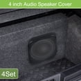 thumbnail image 2 of Unique Bargains 4 Set 4" Car Speaker Grills Cover Mesh Square 4 Inch Audio Speaker Subwoofer with Screws ABS Black, 2 of 8